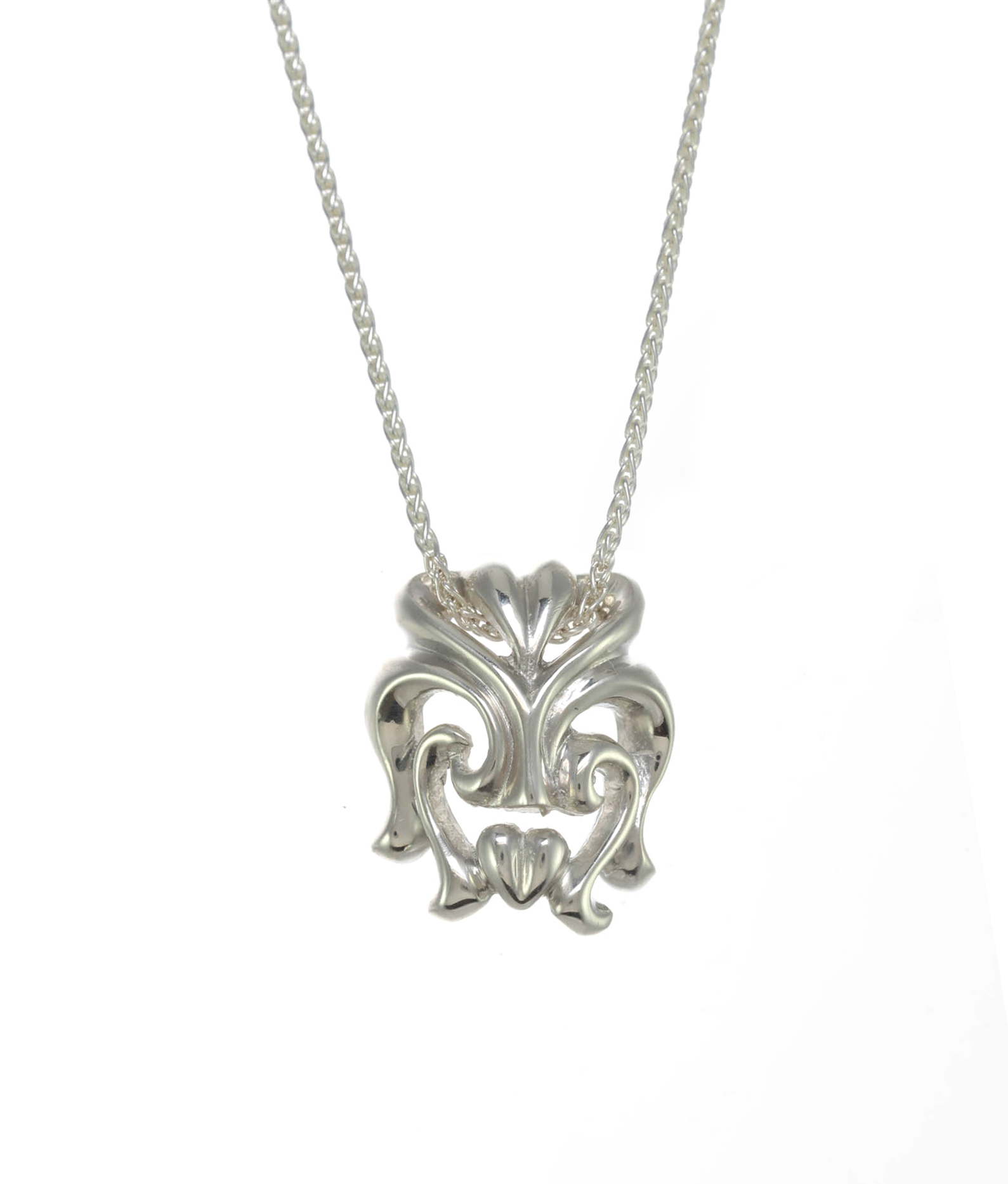 Cœur Masqué — Polish silver necklace