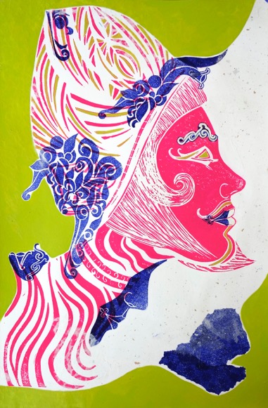 Androgenious — linocut
