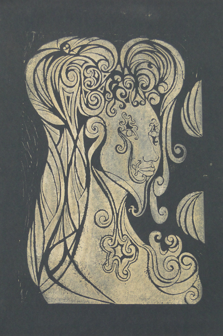 Arcadie — linocut
